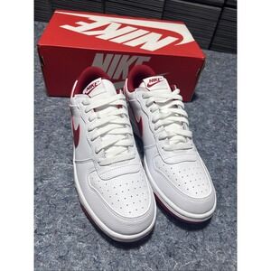 Nike Big Low - White/Red Gym - 355152-150 - Men's 9 Brand New - Fast Shipping!